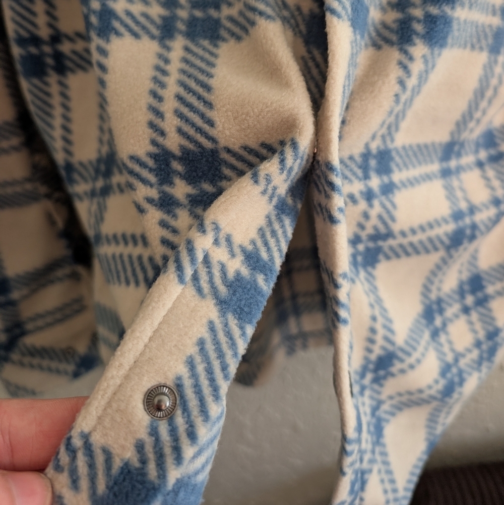 NWT O'Neill Artic Check Fleece Plaid Button-Up Shirt - Picture 5 of 8